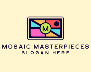 Mosaic Camera Lens  logo design