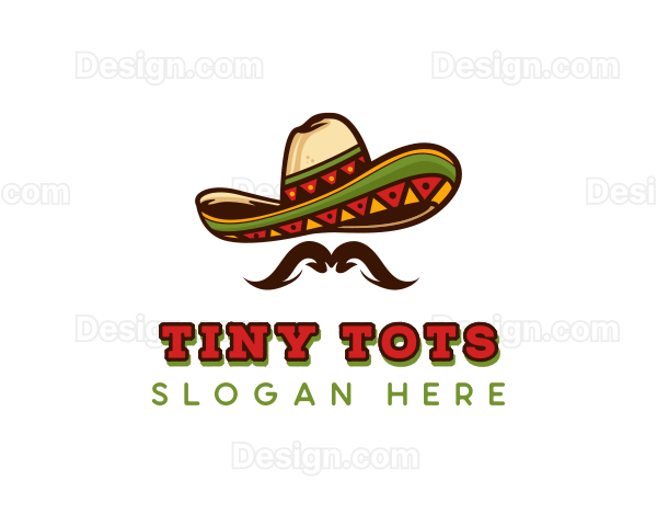 Mexican Hat Mustache Logo