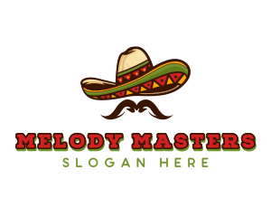 Mexican Hat Mustache Logo