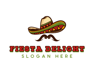 Mexican Hat Mustache logo