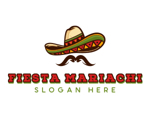 Mexican Hat Mustache logo