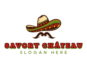 Mexican Hat Mustache logo design