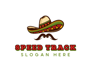 Mexican Hat Mustache logo