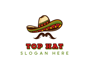 Mexican Hat Mustache logo design