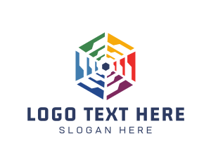 Colorful Hexagon Tech logo