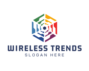 Colorful Hexagon Tech logo