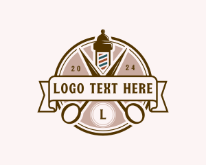 Barbershop Haircut Scissors logo