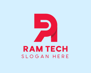 Red Tech Letter R  logo design