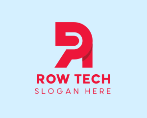 Red Tech Letter R  logo design