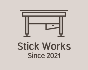 Office Desk Workstation logo design