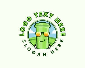 Trash Bin Garbage Sanitation logo