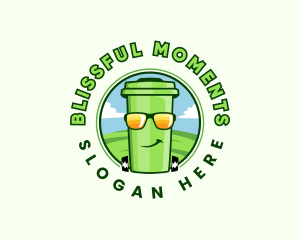 Trash Bin Garbage Sanitation logo