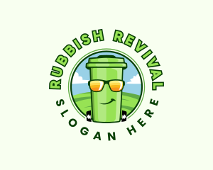 Trash Bin Garbage Sanitation logo