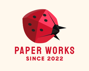 Origami Paper Ladybug logo