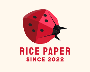 Origami Paper Ladybug logo design