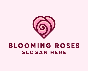 Rose Heart Valentine logo design