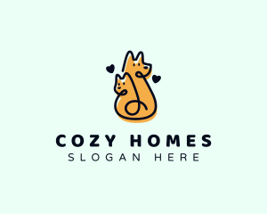 Dog Cat Heart Vet logo design