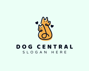 Dog Cat Heart Vet logo design