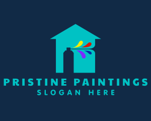 Spray Paint House logo design