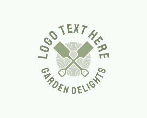 Green Gardening Shovel logo design