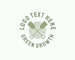 Green Gardening Shovel logo design