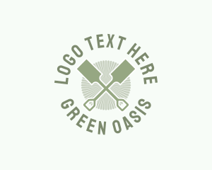 Green Gardening Shovel logo design