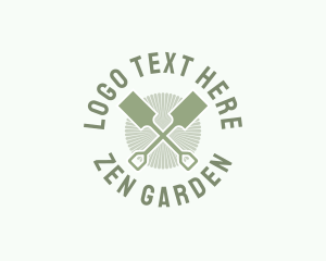 Green Gardening Shovel logo design