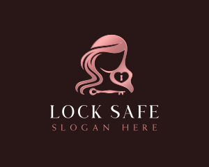 Woman Key Lock logo