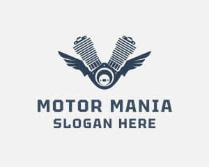 Motor Engine Wings logo design