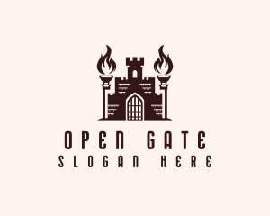 Castle Torch Gate logo design