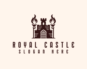 Castle Torch Gate logo design