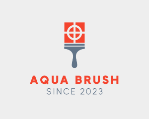 Paint Brush Target logo design