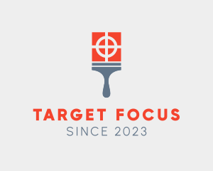 Paint Brush Target logo design