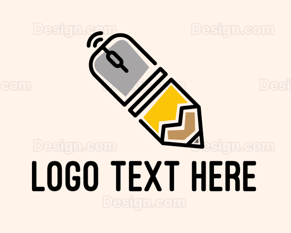 Digital Mouse Pencil Logo