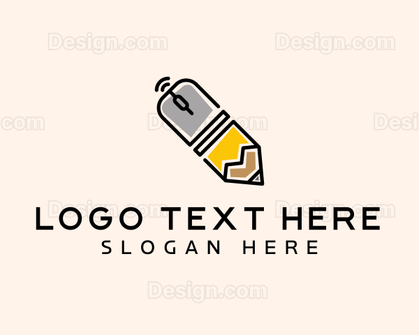 Digital Mouse Pencil Logo