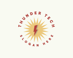 Power Thunder Electricity logo design