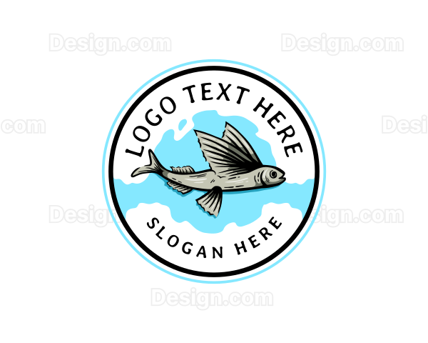 Aquatic Flying Fish Logo