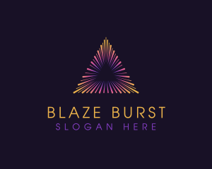 Pyramid Triangle Burst logo design