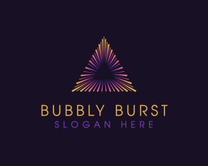 Pyramid Triangle Burst logo design