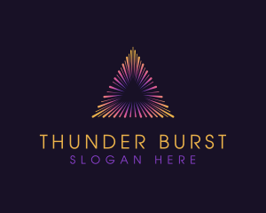 Pyramid Triangle Burst logo design