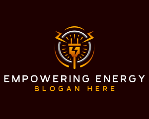 Electricity Power Plug logo design