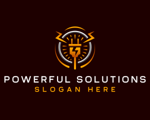 Electricity Power Plug logo design