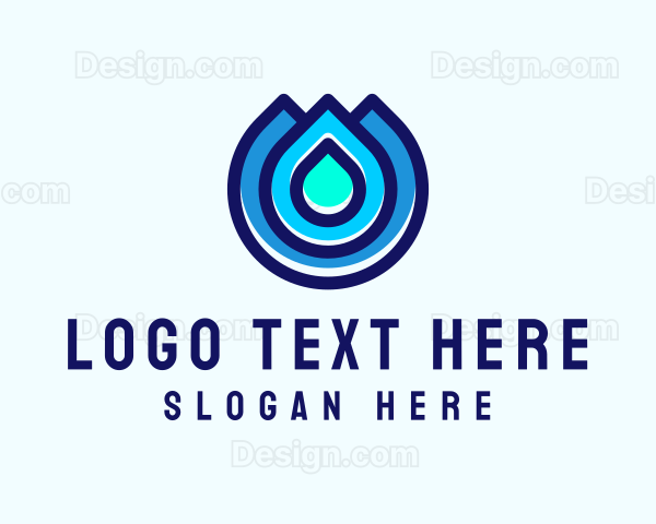 Water Droplet Wash Logo