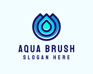 Water Droplet Wash logo design