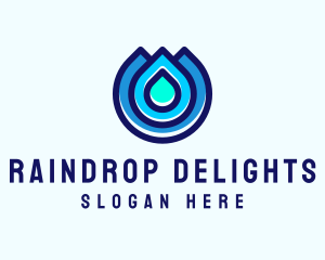 Water Droplet Wash logo design