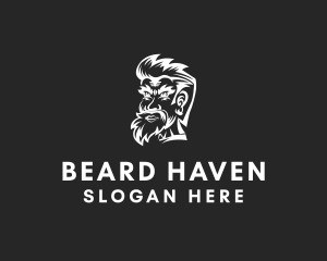 Bearded Man Barber  logo design