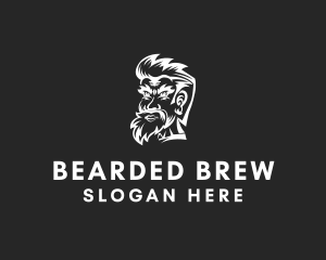 Bearded Man Barber  logo