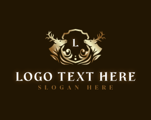 Luxury Shield Deer logo