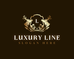 Luxury Shield Deer logo design