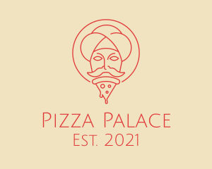 Turban Man Pizza logo design